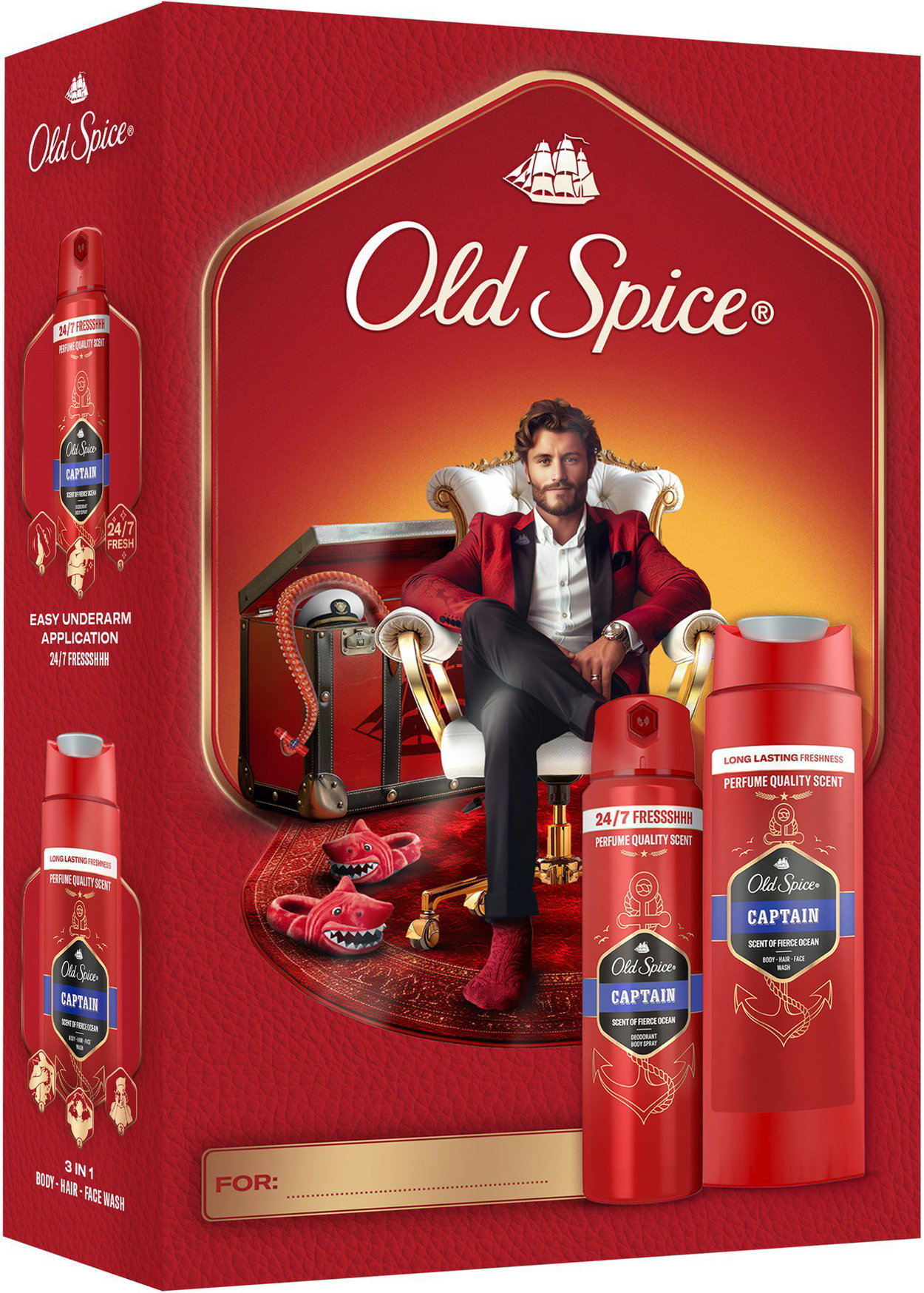 Men's cosmetic set OLD SPICE Captain Gentleman 400 ml