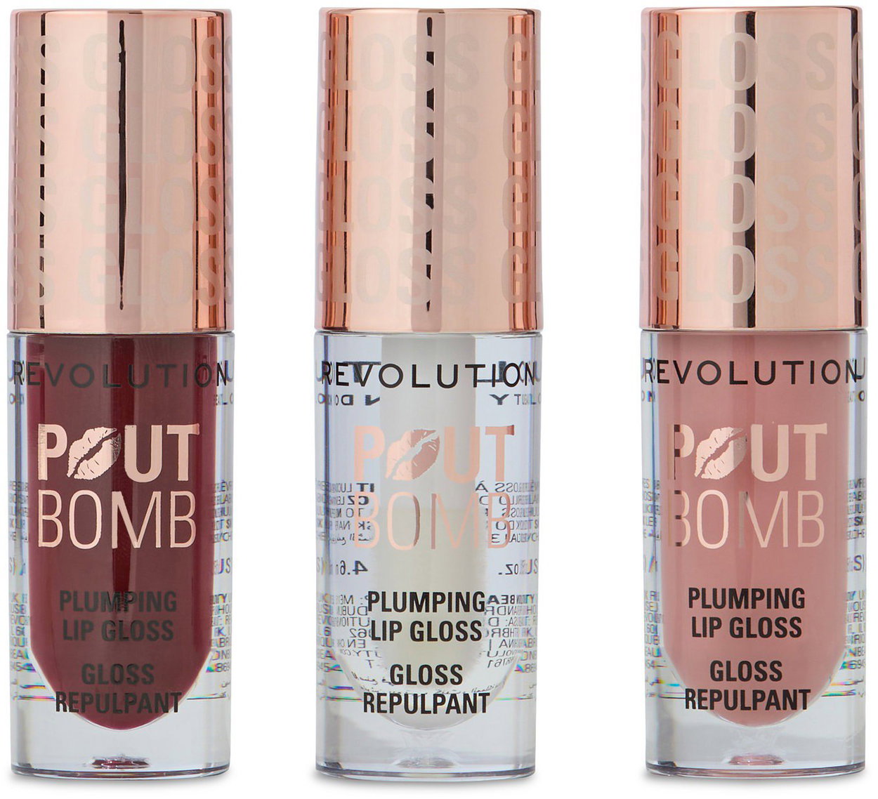 REVOLUTION Pout Bomb Plumping Lip Gloss Trio Gift Set 13,8 ml
