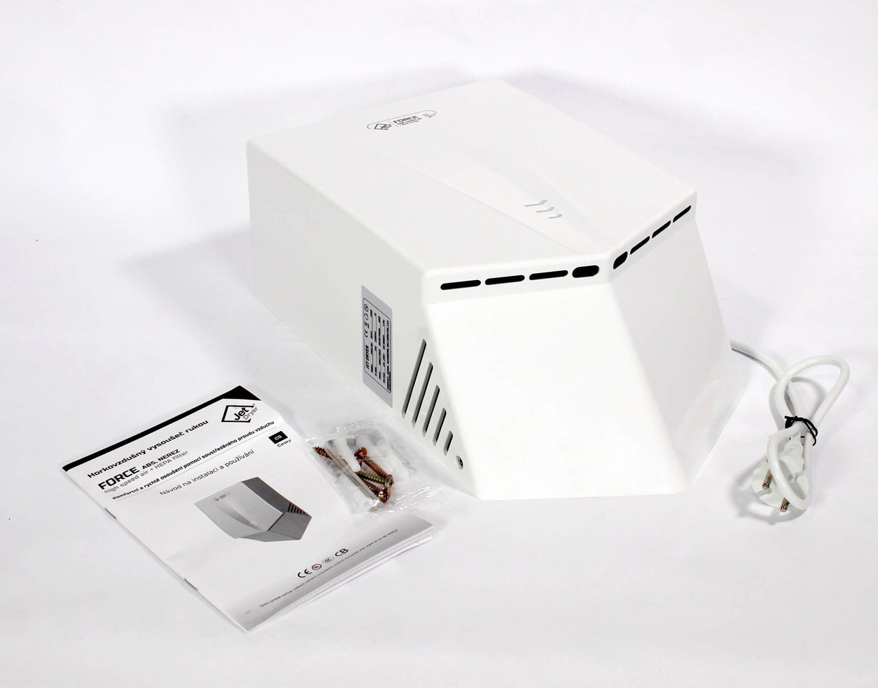 JET DRYER FORCE hand dryer, white