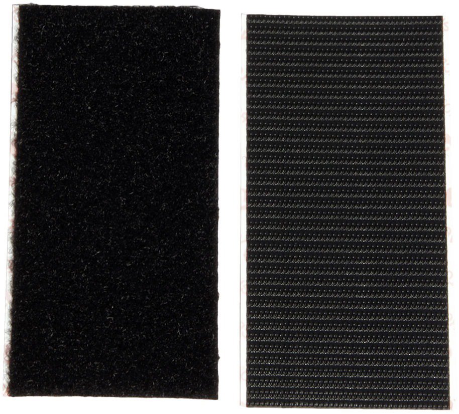 Velcro fasteners VELCRO Rectangular fasteners 50 mm × 100 mm, 2 pcs, black