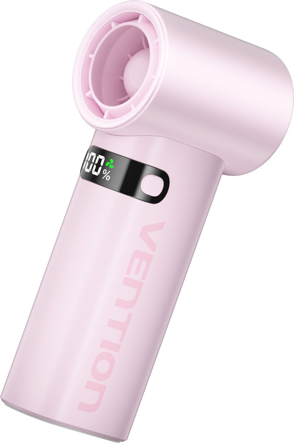 Fan Vention USB 5V Speed (1-100) Adjustable Mini Handheld High-Speed Fan Pink LED Display Type