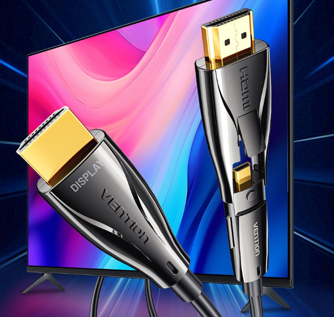 Vention Detachable Optical HDMI-A auf HDMI-D + HDMI-A 4K Kabel – modulare Bauweise