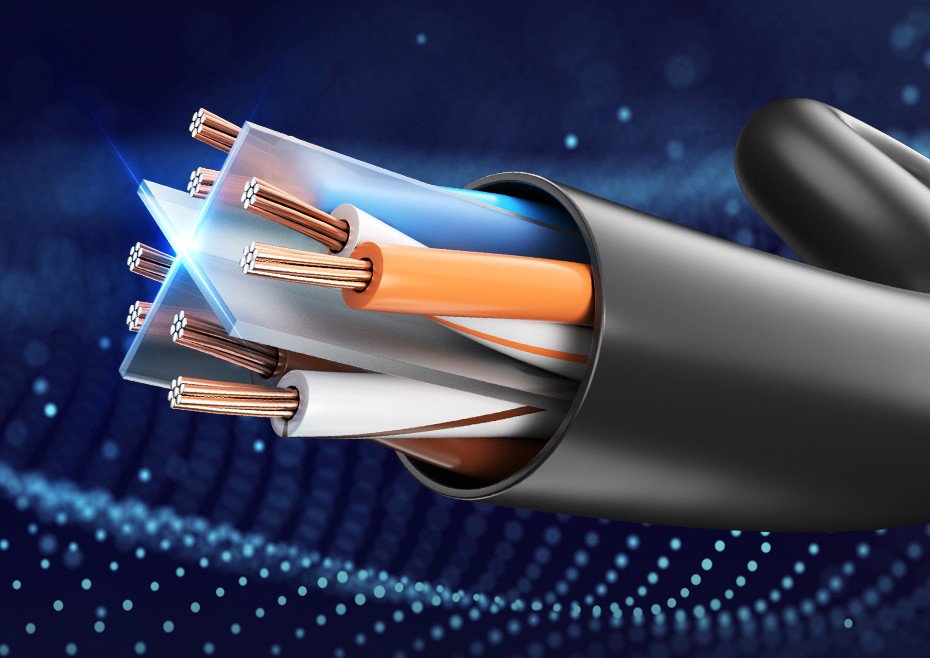 Vention Cat.6 UTP Downward Right Angle Ethernet Patch Cable 2M Black network cable