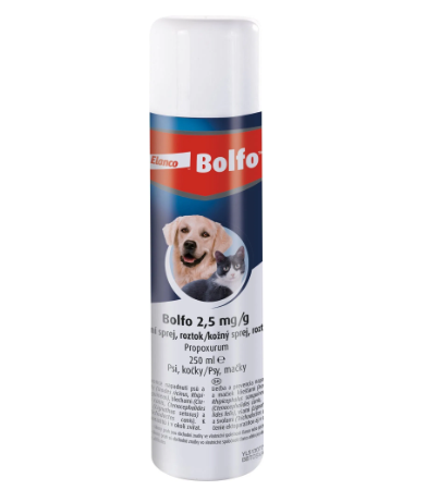 Antiparazitní sprej Bolfo 2,5 mg/g kožní sprej, roztok
