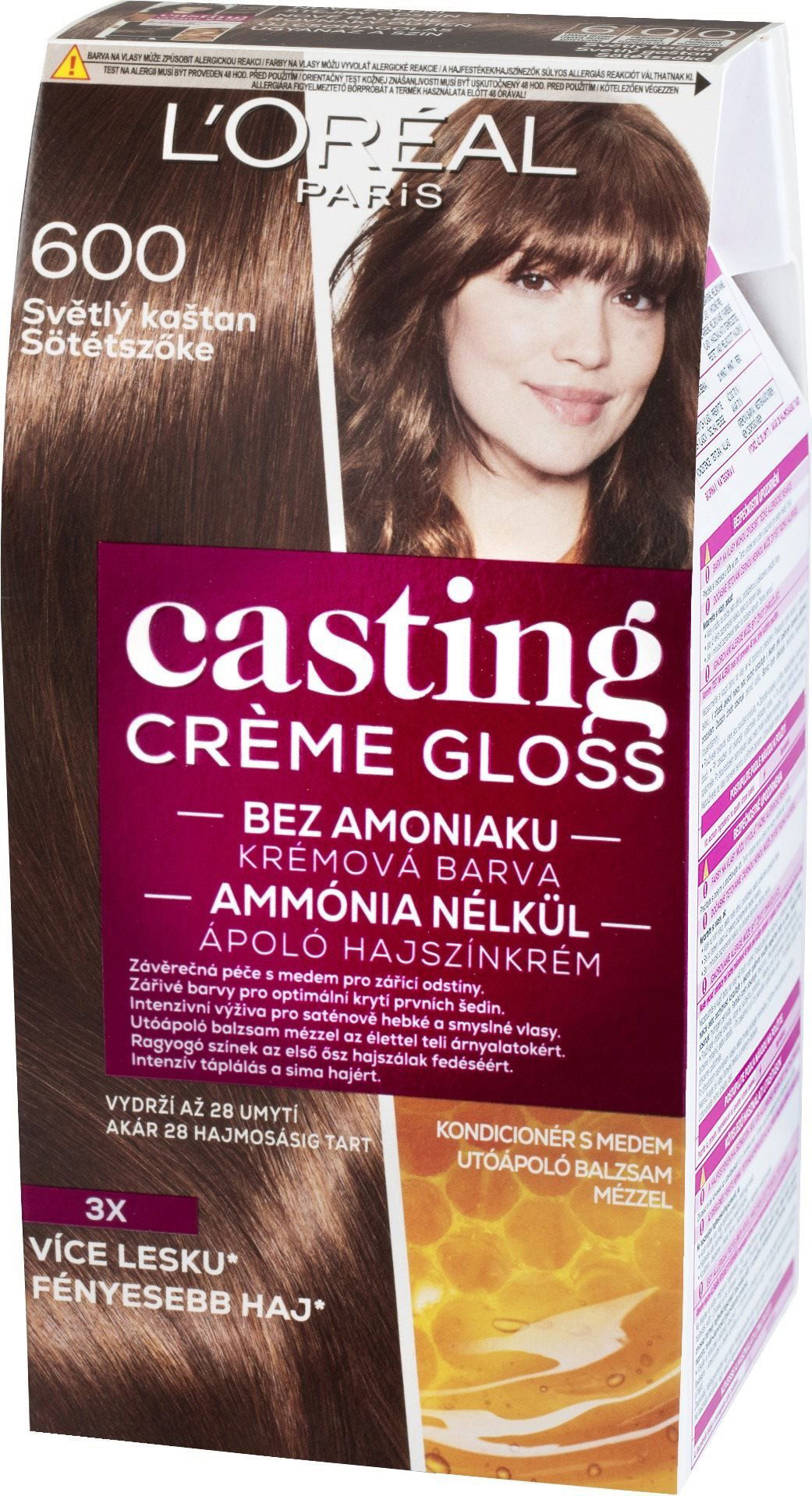 Barva na vlasy L'ORÉAL PARIS Casting Creme Gloss 600 Světlý kaštan