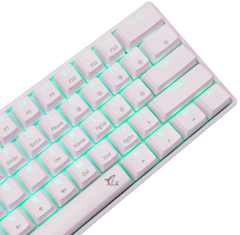 White Shark SHINOBI 2 Gaming-Tastatur, braun SW, weiß - US