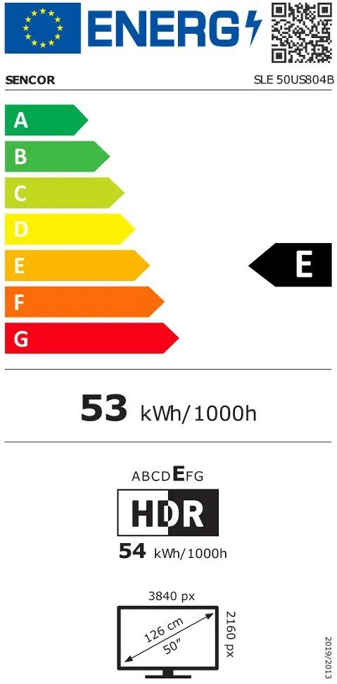 50" Sencor SLE 50US804B Television