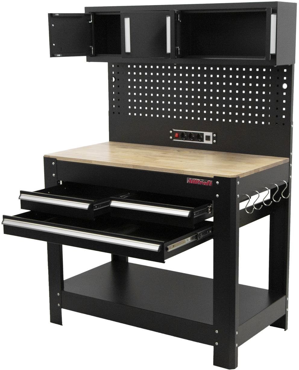 AHProfi workbench with pegboard, 3 drawers