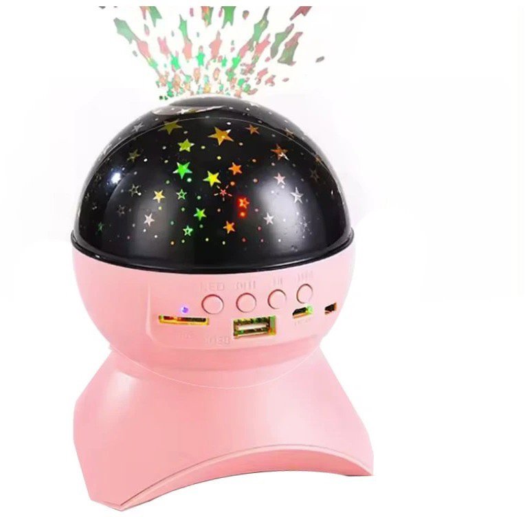 Light Projector Verk 15904 Night Sky Projector with Bluetooth Speaker Pink