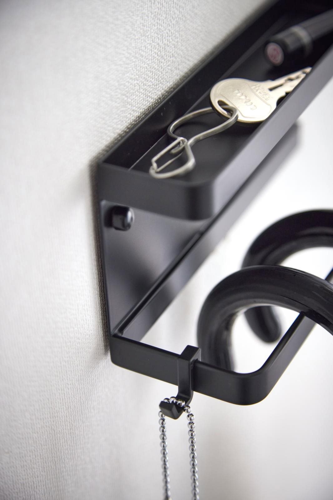 Yamazaki Smart 6694 Wall-Mounted Umbrella Holder with Shelf, black