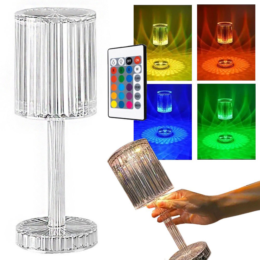 Decorative lighting Verk 12305 Crystal LED table lamp, RGB, touch panel, remote control