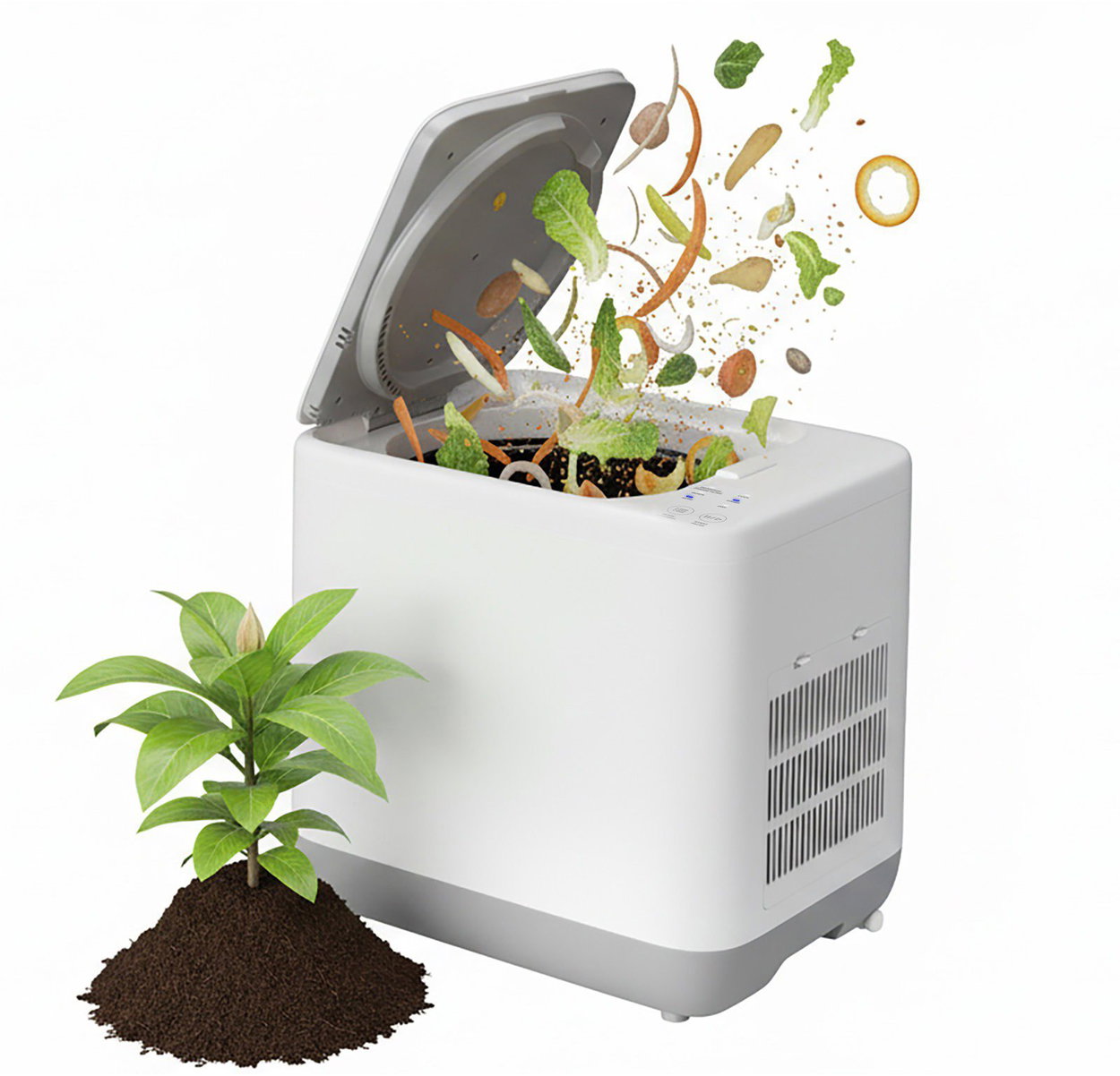 Composter Salente EcoBoost, electric composter, 3.8 l, white