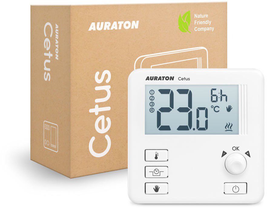 Auraton Cetus thermostat with adjustable night setback