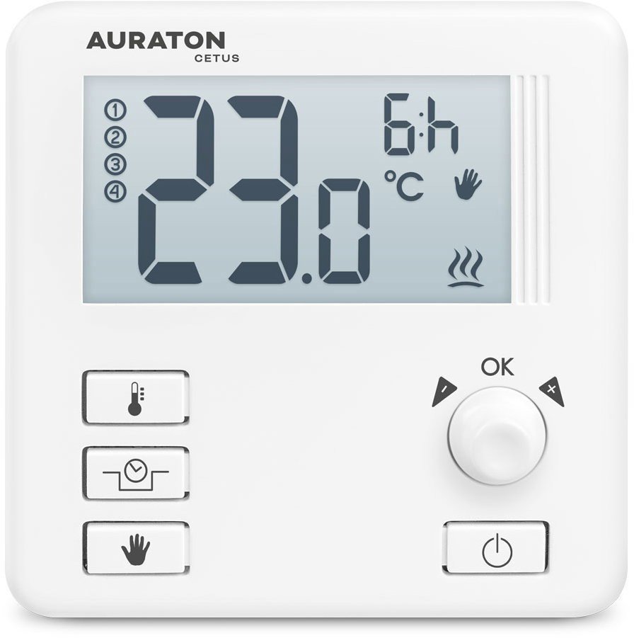 Auraton Cetus thermostat with adjustable night setback