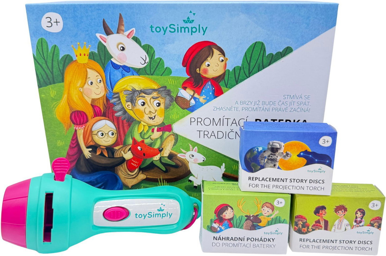 toySimply Light Projector Children's Projector Torch, 4 Traditional Fairy Tales