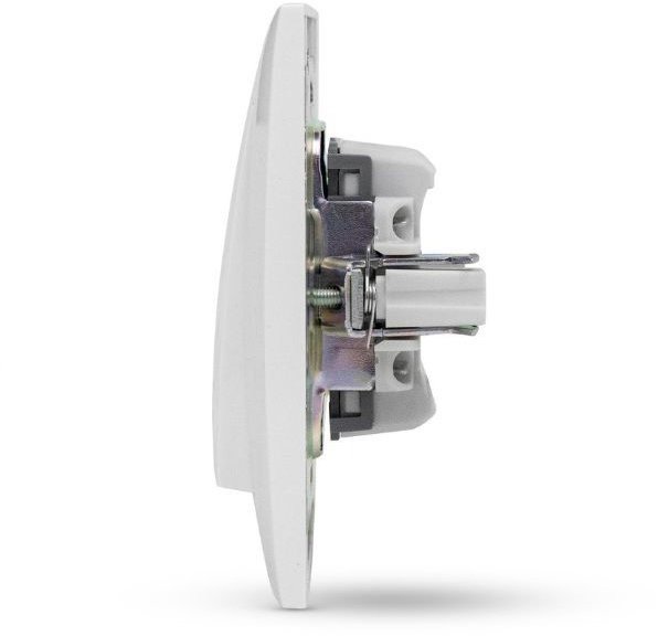 Entac single-pole switch in white with red indicator light, 2 pcs