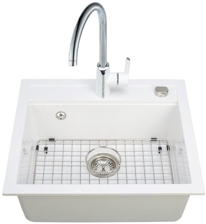 Aquasanita Turtl Quadro 565E alba ceramic sink
