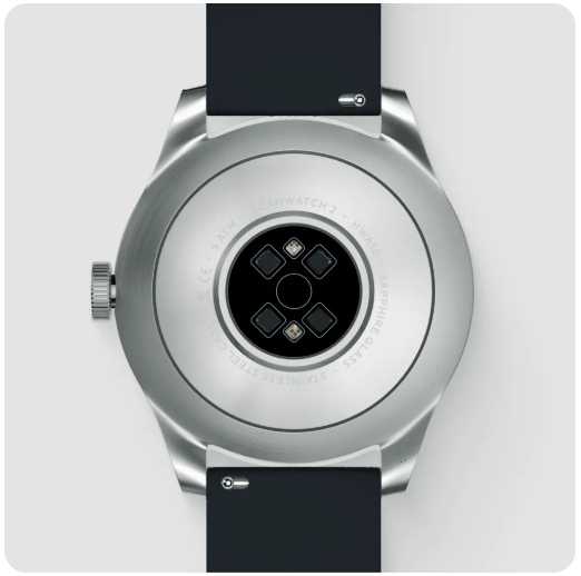 Withings ScanWatch 2 42 mm Black okosóra bőrszíjjal