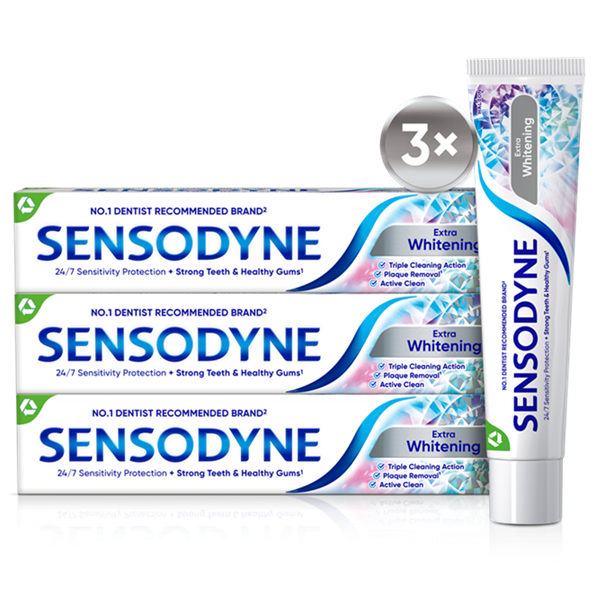 Zubní pasta SENSODYNE Extra Whitening 3x 75 ml