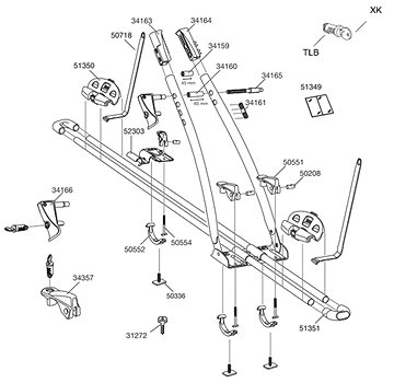Thule 410/411/415 Support Bracket (31002) - Accessory