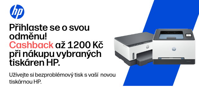 HP tiskárny cashback