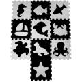 Pěnové puzzle černobílé