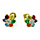 Multicolour Earrings SILVER CAT
