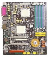 MSI K8N MASTER2-FAR nForce4 PRO DualCh DDR PCIe x16 SATA II RAID FW GLAN 8ch audio sc940 dual - Motherboard