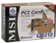 MSI PC54G-BT, WiFi 802.11g + Bluetooth do PCI slotu, odpojitelná anténa - -