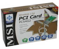 MSI PC54G2, WiFi 802.11g (11/54Mbps) do PCI slotu, odpojitelná anténa - -