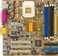 ECS K7SOM (M841LR), SIS 740,  2xSDRAM, 2xDDR, int. VGA, LAN - Motherboard