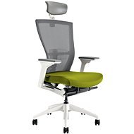 MERENS WHITE with Green Seat - Office Chair