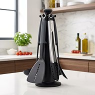 Joseph Joseph kitchen tool set with stand and tongs Elevate 10151 black - Kitchen Utensil Set