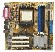 ASUS A8NE-FM, nForce4 4x, DualChannel DDR400, PCIe x16, SATA, RAID, FW, USB2.0, LAN, mATX bulk sc939 - Motherboard