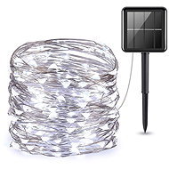 Aca Lighting LED solar chain, 200 LED, 20 m + 2 m, cool white, IP44, 8 functions - Light Chain