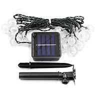 Aca Lighting LED Solar Ball Clear, 30 LEDs, 4.35 m + 2 m, warm white, IP44, 2 functions - Light Chain