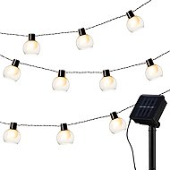 Aca Lighting LED Solar Glasses, 11 LEDs, 2.30 m + 0.50 m, warm white, IP44 - Light Chain