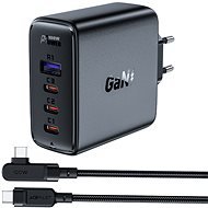 ACEFAST Ultimate GaN Charger 100W (3x USB-C + USB-A) + USB-C Cable BLACK - AC Adapter