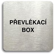Accept Pictogram "Changing Box" (80 × 80mm) (Silver Plate - Black Print without Frame) - Sign