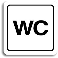 Accept Pictogram "WC" (80 × 80 mm) (white plate - black print) - Sign