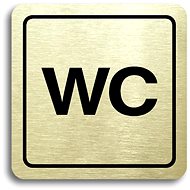 Accept Pictogram "WC" (80 × 80 mm) (gold plate - black print) - Sign