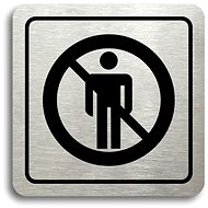 Accept "No entry" pictogram (80 × 80 mm) (silver plate - black print) - Sign
