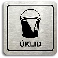 Accept Pictogram "cleaning" (80 × 80 mm) (silver plate - black print) - Sign