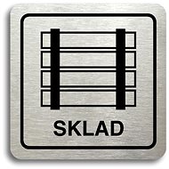 Accept Pictogram "warehouse" (80 × 80 mm) (silver plate - black print) - Sign