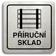 Accept Pictogram "handy store" (80 × 80 mm) (silver plate - black print) - Sign
