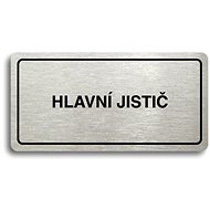Accept Pictogram "MAIN DISPLAY" (160 × 80mm) (Silver Plate - Black Print) - Sign
