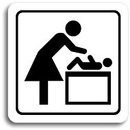 Accept "Changing table" pictogram (80 × 80 mm) (white plate - black print) - Sign