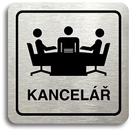 Accept Pictogram "office" (80 × 80 mm) (silver plate - black print) - Sign