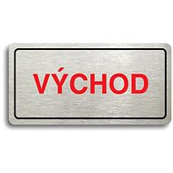 Accept Pictogram "EXIT" (160 × 80mm) (Silver Plate - Colour Print) - Sign