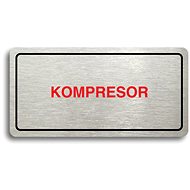 Accept Pictogram "COMPRESSOR" (160 × 80mm) (Silver Plate - Colour Print) - Sign